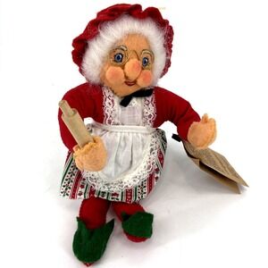 1982 Mrs. Claus 11" Santakins Doll Polaris Bear Rennoc Original Tag Christmas